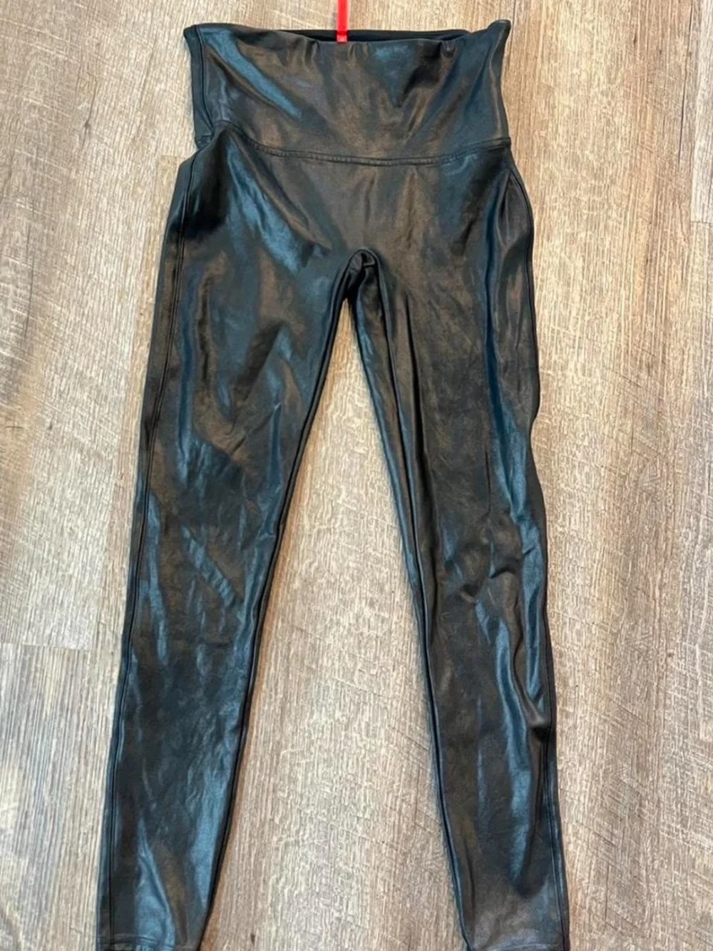 SPANX Black Faux Leather Leggings